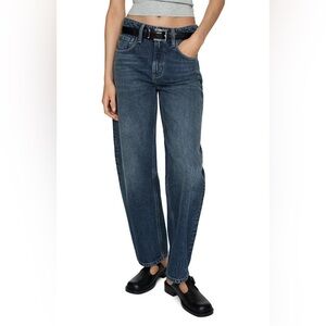 Mango High Waist Slouchy Barrel Jeans